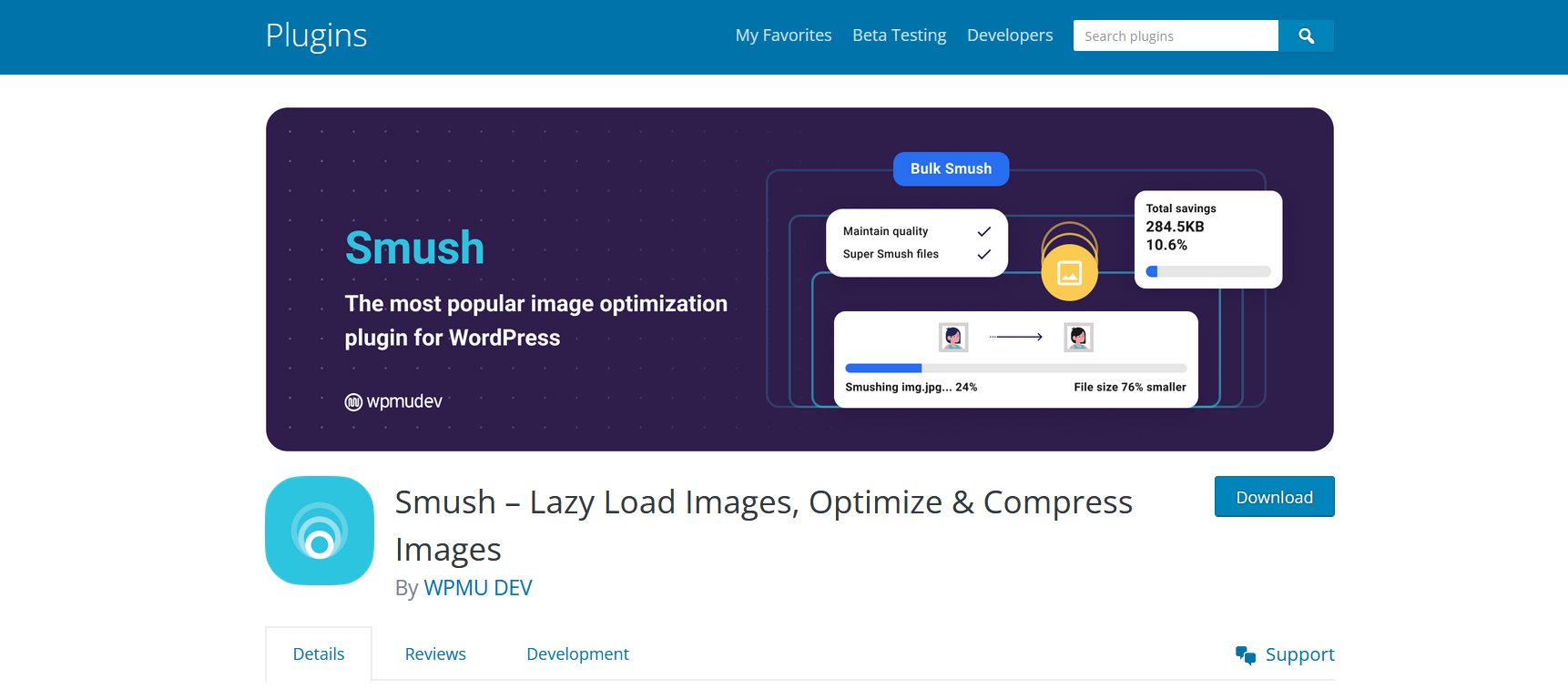 Smush - image lazy loading
