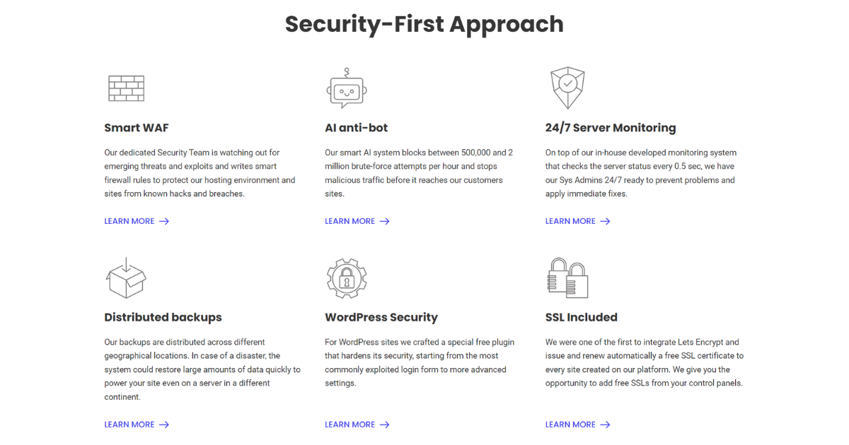 siteground review - security features