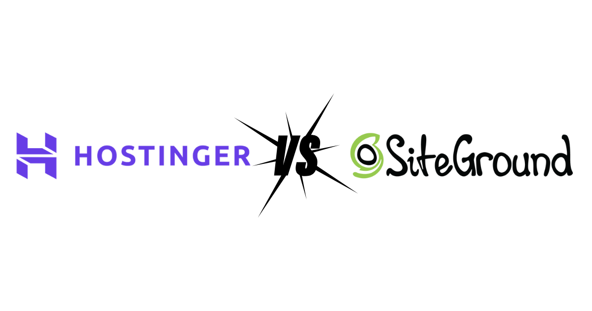 Hostinger vs Siteground: 2024 Web Hosting Comparison