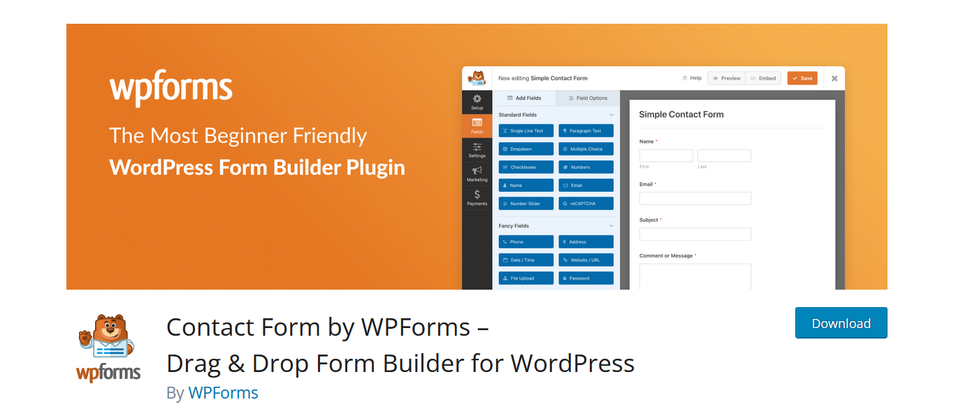 wpforms wordpress forms plugin