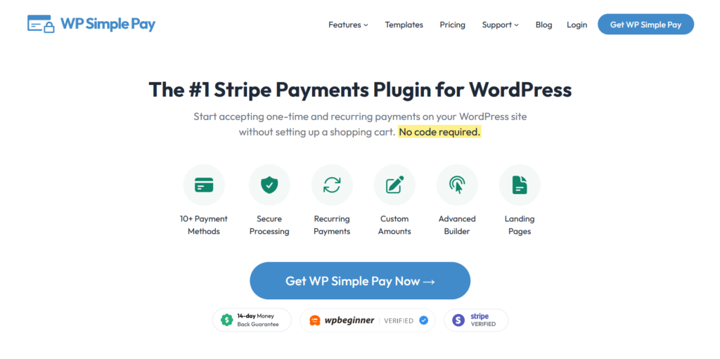 wp simple pay plugin