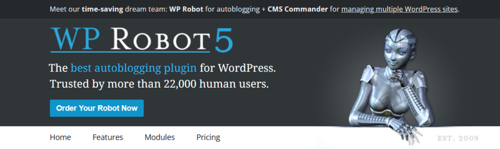 wp robot wordpress autoblogging plugin