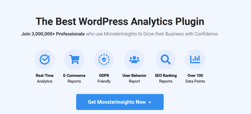 monsterinsights wordpress google analytics plugin