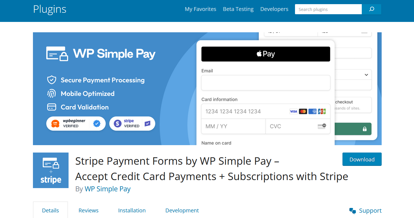 best stripe payments plugin