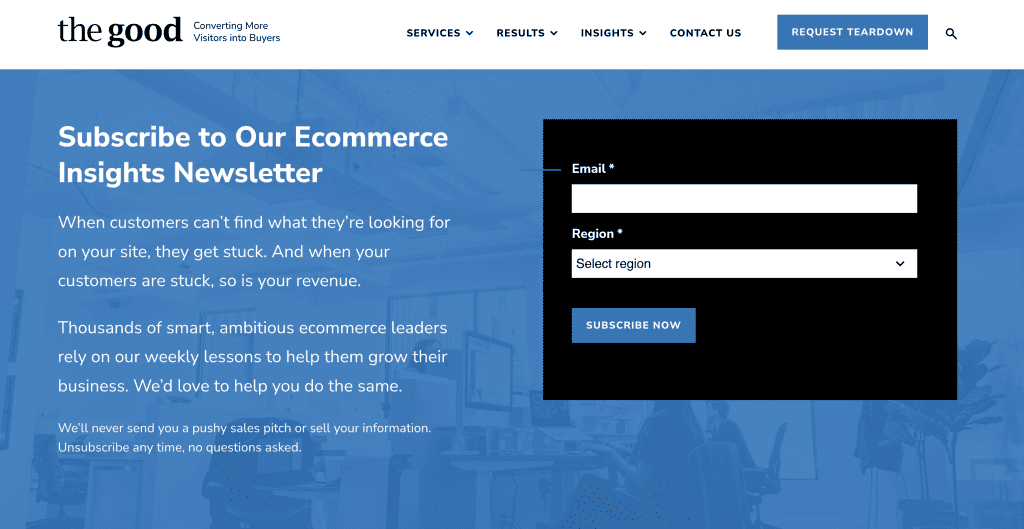 The good ecommerce newsletter