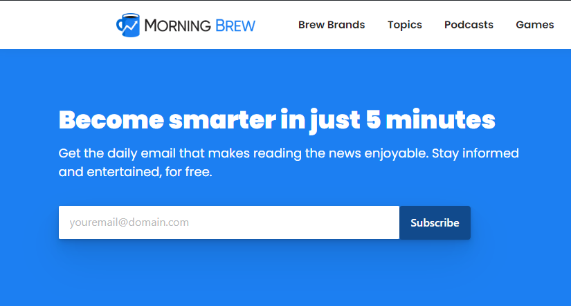 morning brew ecommerce industry newsletter