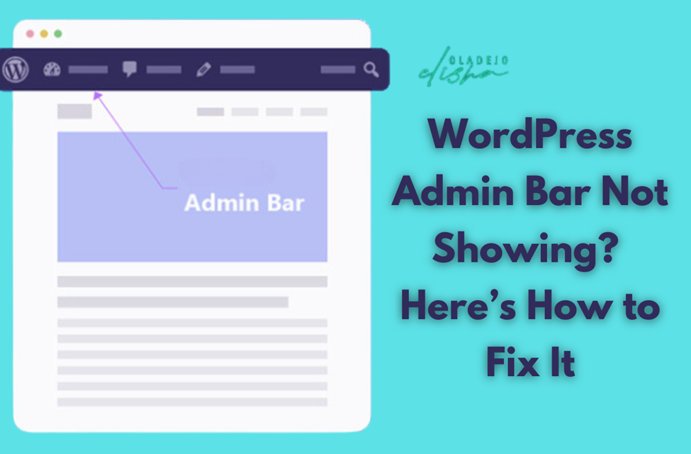 wordpress admin bar not showing